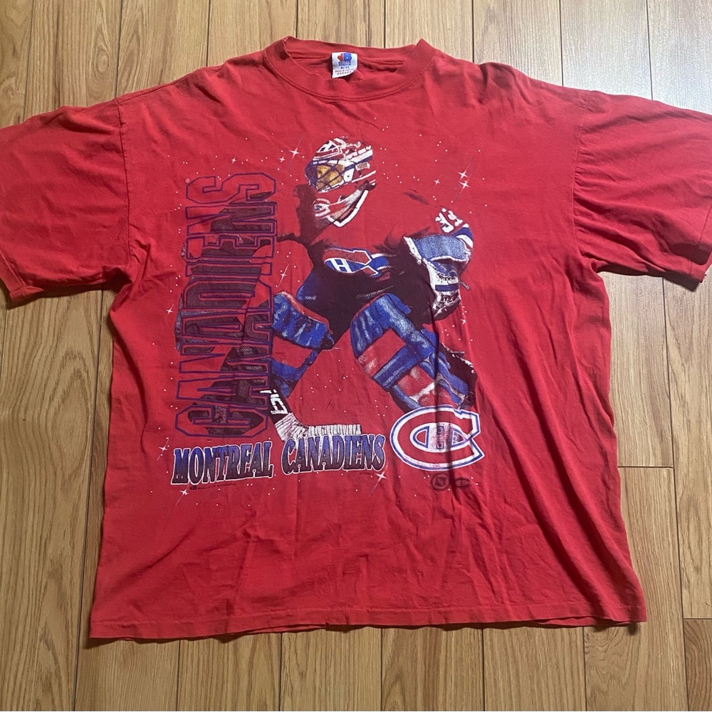 Vintage Patrick Roy Montreal Canadiens Graphic T-Shirt Single Stitch